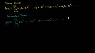 Power series function representation using algebra [upl. by Toni]