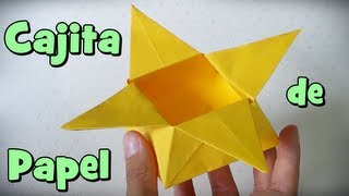 Caja de Papel Estrella Cajita de Origami [upl. by Fredia228]