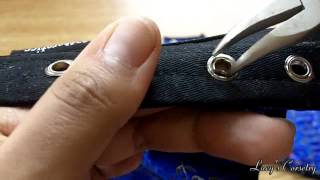 HOW TO REMOVE GROMMETS Grommet Replacement part 1  Lucys Corsetry [upl. by Ylesara]