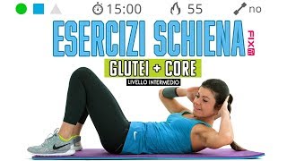 Esercizi Schiena Esercizi Glutei  Addominali e Core Stability [upl. by Lothair]