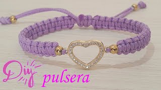 DIY COMO HACER PULSERA CORAZON PARA PAREJAS  AMISTAD  VENDER FACIL Y BONITA [upl. by Anual]