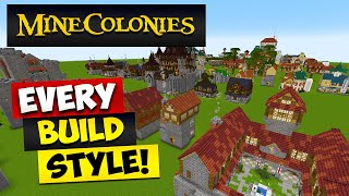 MineColonies Every Build Style In The Game [upl. by Bate]