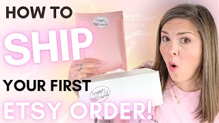 Etsy Shipping Tutorial 2021 Step by Step How I Process and Package Etsy Orders from Home [upl. by Aizitel147]