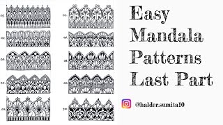 100 Easy Mandala Patterns For Beginners  Last Part [upl. by Akihsal81]