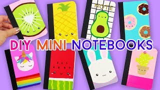 How to Make EIGHT Mini Kawaii Notebooks Backtoschool DIYs [upl. by Nnad882]