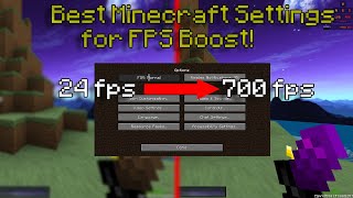 BEST Minecraft Settings for FPS Boost UPDATED 2022 [upl. by Ralina]