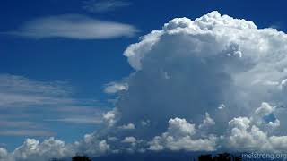 Time lapse of vigorously convecting cumulonimbus thunderstorm over the Sandia Mountains 4k [upl. by Yralih]