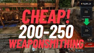 New World  CHEAP 200250 Weaponsmithing [upl. by Ahsyla812]