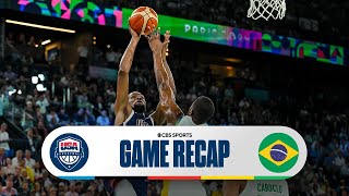 Kevin Durant BREAKS USA Basketball SCORING RECORD CRUSHES Brazil in Quarterfinals  CBS Sports [upl. by Wertz]