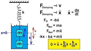 Physics CH 161 Simple Harmonic Motion with Damping 11 of 20 The Damping Factor [upl. by Kimmi786]