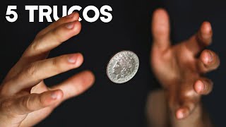 5 TRUCOS CON MONEDAS FÁCILES DE HACER [upl. by Ardra]