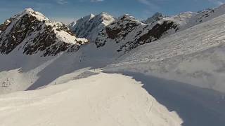 Wilde Grubn am Stubaier Gletscher Abfahrt komplett ab Wildspitz [upl. by Rodolfo]