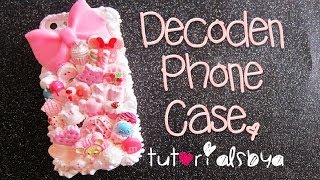 ♡ How to Decoden a Phone Case ♡ Making of Pink Sweets Case [upl. by Drahnreb]