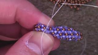 Learn the Basics of the Chenille Stitch  A Beading Tutorial by Aura Crystals [upl. by Icram589]