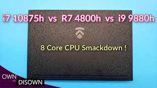 i7 10875h vs i9 9880h vs Ryzen 7 4800h  How fast is Intel 10th Gen [upl. by Annaesor]