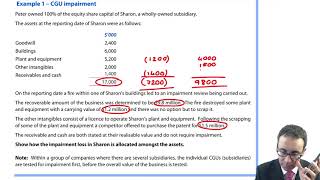 Impairments IAS 36  ACCA SBR lectures [upl. by Aisetra357]