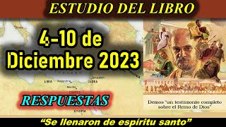 Respuestas ESTUDIO DEL LIBRO de congregacion 410 Diciembre 2023 [upl. by Kovar]