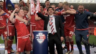 REACTION  Follow Aitor Karanka and his players around the Riverside [upl. by Ayal]