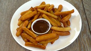 How to make authentic Spanish churros with chocolate sauce [upl. by Rovner]