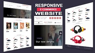 Responsive ecommerce website using html css javascript how to make an ecommerce website in hindi [upl. by Gertrud]