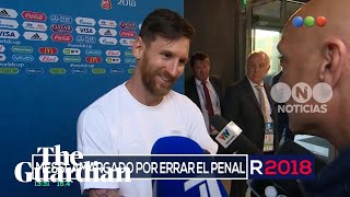 Lionel Messi reveals he wore reporters lucky charm for World Cup win [upl. by Anirhtak]