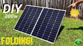 DIY Low Cost 200W Monocrystalline Folding Solar Panel [upl. by Melentha]