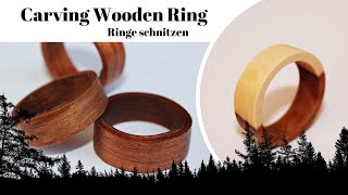 Veneer Wood Ring Holzringe aus Furnier [upl. by Soinski]