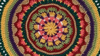 How to Crochet Easy Mandala Stitch Along Rnds 1  10 [upl. by Rekrap411]