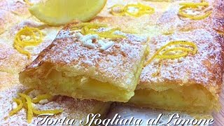 TORTA SFOGLIATA CON CREMA AL LIMONE ricetta facile e Veloce TUTTI A TAVOLA [upl. by Melody]