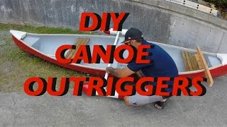 DIY Canoe Outriggerstabilizers Homemade [upl. by Lemmor]