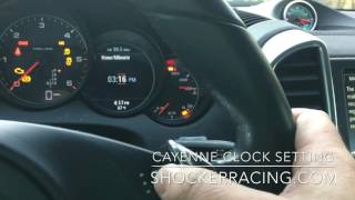 Porsche Cayenne How To Set The Clock Time [upl. by Ainej]