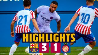 HIGHLIGHTS  Barça 31 Girona MEMPHIS DEBUT FOR BARÇA 🦁 [upl. by Vigen276]