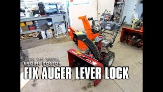 HOWTO Fix A Snowblower Auger Lever Lock [upl. by Jillane]