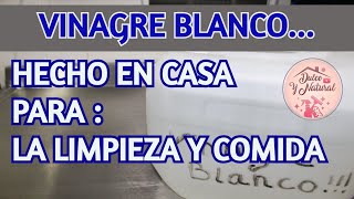 ✅Cómo hacer VINAGRE BLANCO en casa FÁCIL Y RÁPIDO  Dulce y Natural [upl. by Rfinnej]