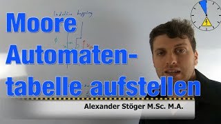 Moore Automatentabelle aufstellen Digitaltechnik [upl. by Shuma]