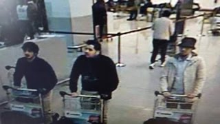 Police Footage may show Brussels airport bombers [upl. by Darach]