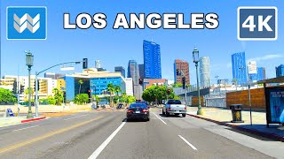 4K Driving entire Wilshire Blvd from Santa Monica to Downtown Los Angeles in California [upl. by Nomyaw967]