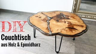 DIY Couchtisch aus Epoxidharz amp Holz [upl. by Eilrahs917]