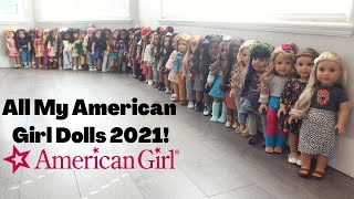 All My American Girl Dolls I UPDATED SPRING 2021 MASSIVE Collection [upl. by Anrim81]