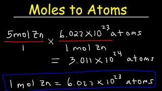 Moles To Atoms Conversion  Chemistry [upl. by Magnum]