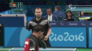 Table Tennis  GER v EGY  Mens Singles  Qualification Class 6 Group D  Rio 2016 Paralympic Games [upl. by Hadlee]