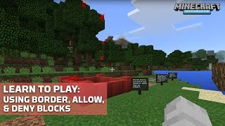 Using Border Allow amp Deny Blocks in Minecraft Education Edition [upl. by Gnni469]