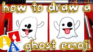 How To Draw The Ghost Emoji [upl. by Nauqahs]