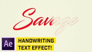 Handwriting Animation After Effects CC [upl. by Sesmar37]