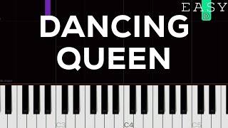 ABBA  Dancing Queen  EASY Piano Tutorial [upl. by Ikkaj]