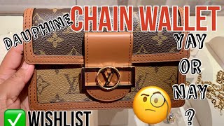 Glimpse Louis Vuitton Dauphine Chain Wallet [upl. by Sakram]