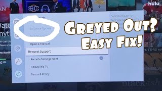 Software Update is Greyed Out on Samsung Smart TV FIXED [upl. by Brause]