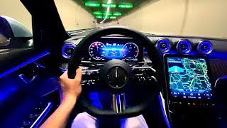 2022 Mercedes C Class AMG  NIGHT Drive C220d FULL Review Interior Exterior [upl. by Catherine]