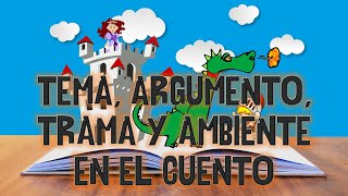 TEMA ARGUMENTO TRAMA Y AMBIENTE ESPACIO DEL CUENTO [upl. by Krystle]