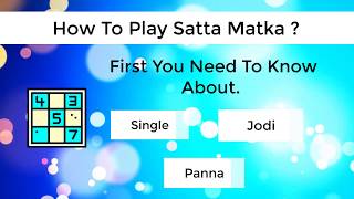 How to Play Satta Matka in Hindi  सत्ता मट्टा मटका कैसे खेले Satta Matta matka kaise khele [upl. by Kolivas]